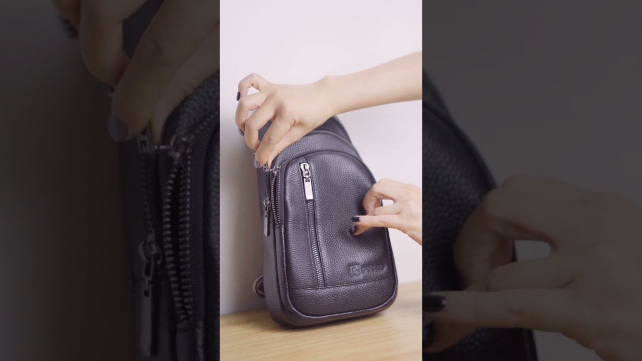 Túi đeo ngực nam da thật GB-TC38