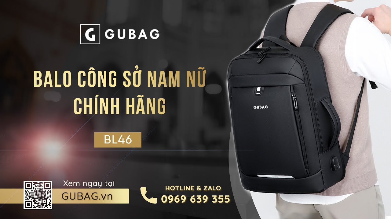 Balo công sở nam nữ chính hãng GU BAG GB-BL46 xịn đẹp update ngày 02/03/2024