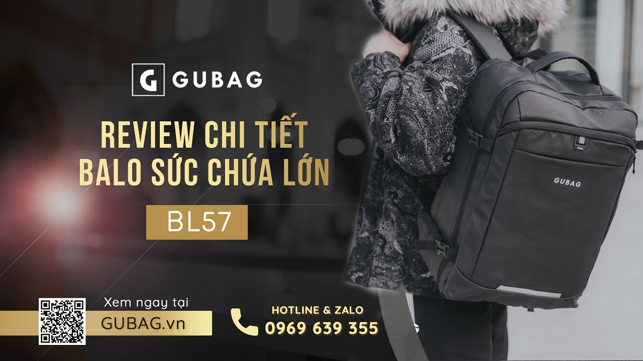 Review chi tiết Balo đựng laptop 17 inch chống nước cao cấp GB-BL57
