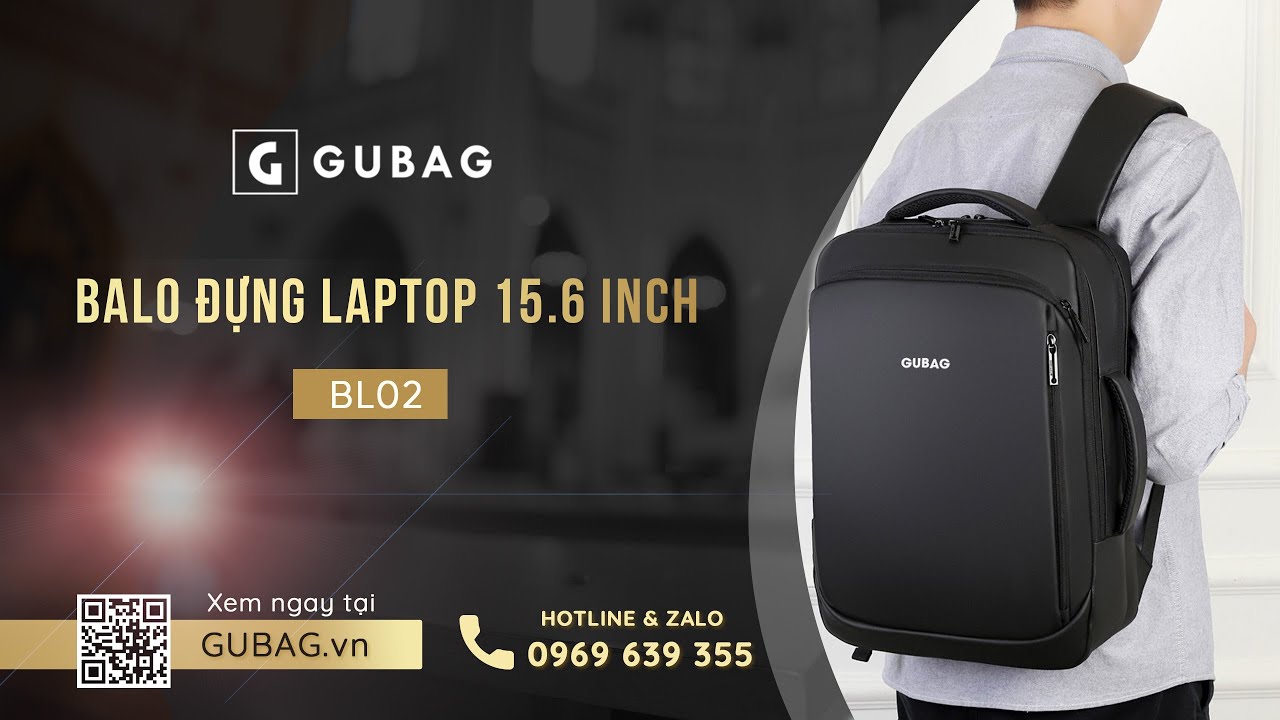 Balo đựng laptop 15.6 inch GB-BL02 phục vụ đi làm