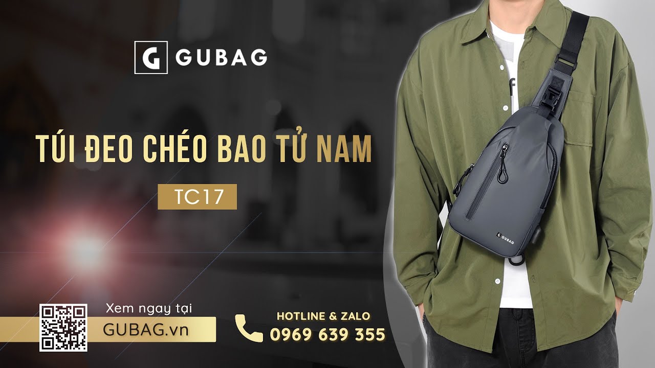Túi đeo chéo bao tử nam GB-TC17