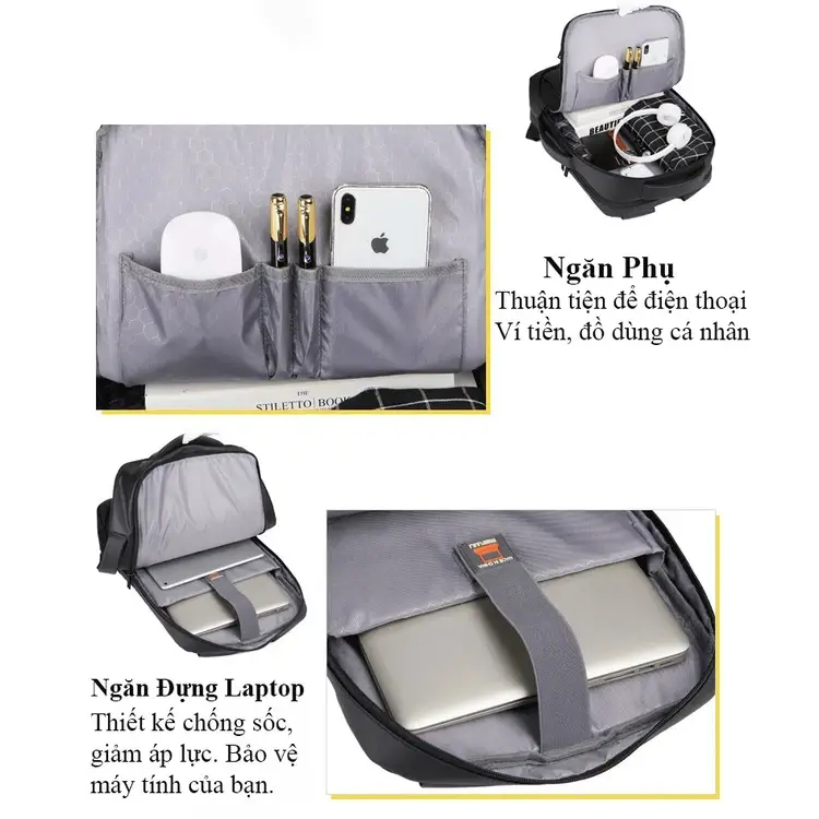 Balo đựng laptop 15.6 inch GB-BL02 phục vụ đi làm 18 Balo Dung Laptop 15 6 Inch Gb Bl02 Phuc Vu Di Lam 5