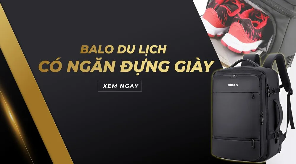 balo du lịch có ngăn đựng giày