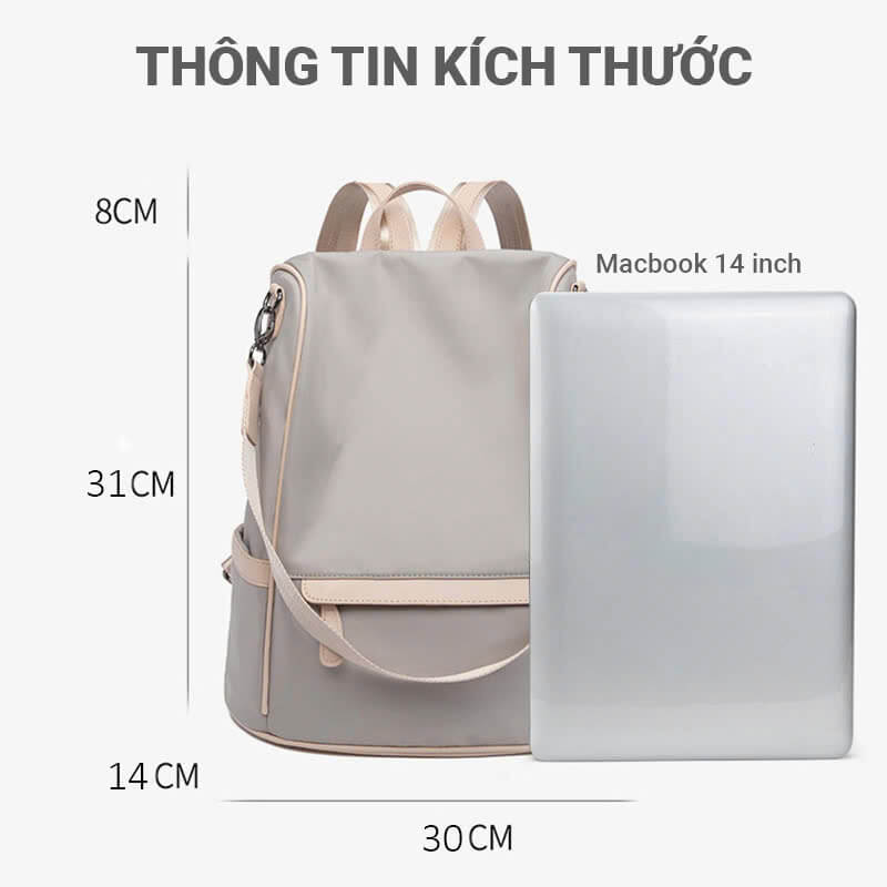 Balo nữ thời trang cao cấp GB-BL62 27 Balo Laptop Nu Cao Cap Gb Bl62