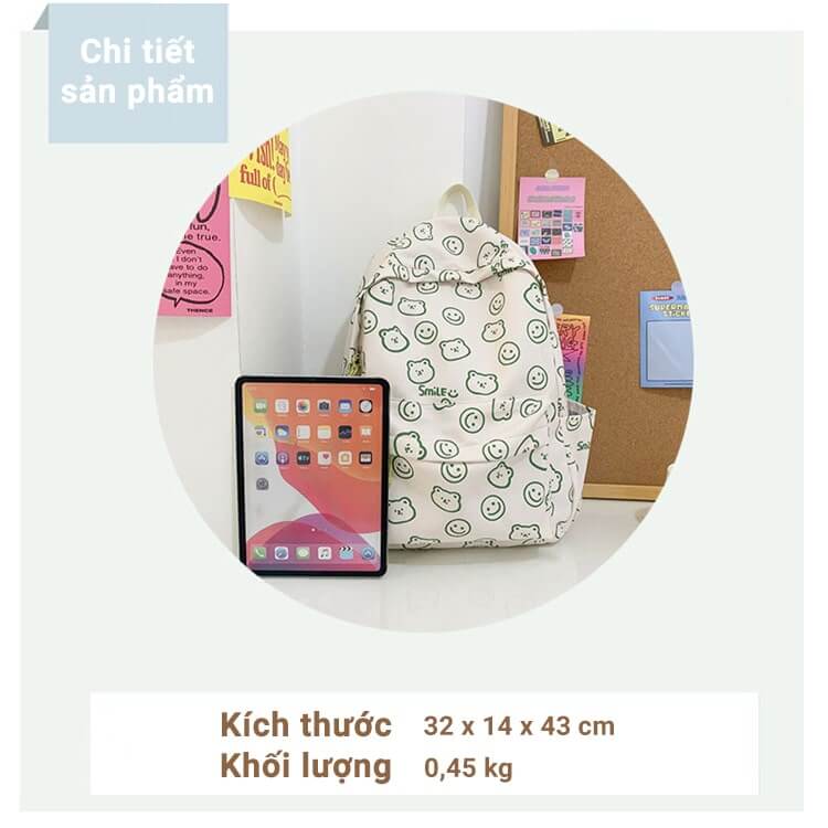 Balo học sinh cấp 3 thời trang nữ GB-BL26 23 Balo học sinh cấp 3 thời trang nữ GB-BL26