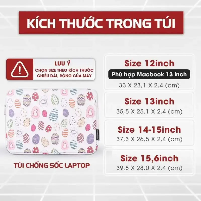 Túi chống sốc laptop cute GB-CS09 23 Tui Chong Soc Laptop Cute Gb Cs09 7 1