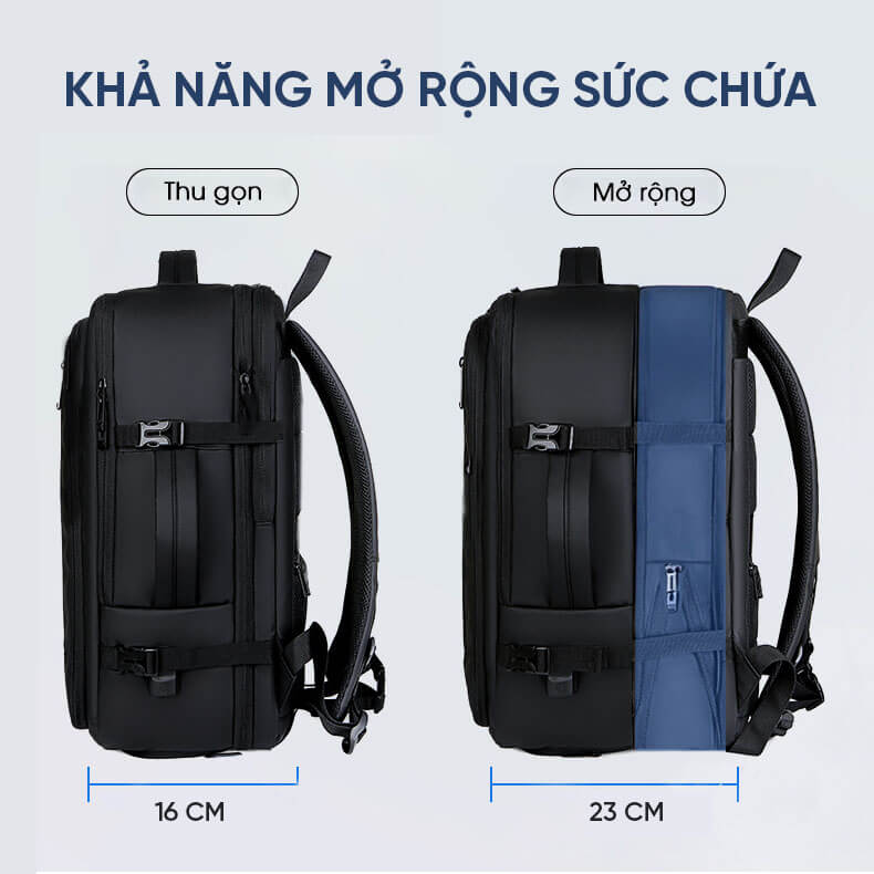 Balo du lịch đa năng nam nữ GB-BL81 25 Balo Du Lich Da Nang Nam Nu Gb Bl81 Mau Den 7