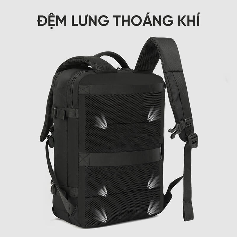 Balo du lịch đa năng nam nữ GB-BL81 30 Balo Du Lich Da Nang Nam Nu Gb Bl81 Mau Den 8