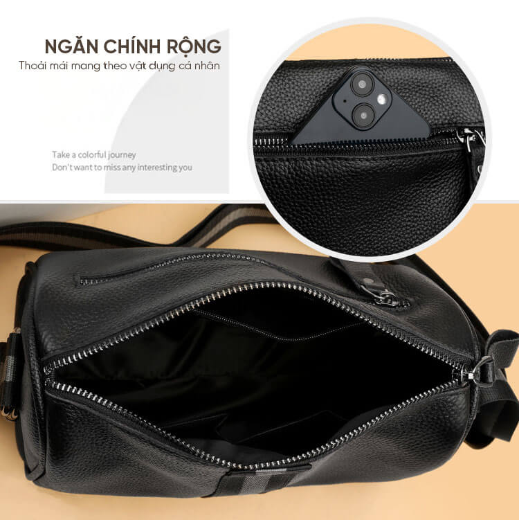 Túi đeo chéo nam da cao cấp GB-TC33 34 Tui Deo Cheo Nam Da Cao Cap Gb Tc33 12