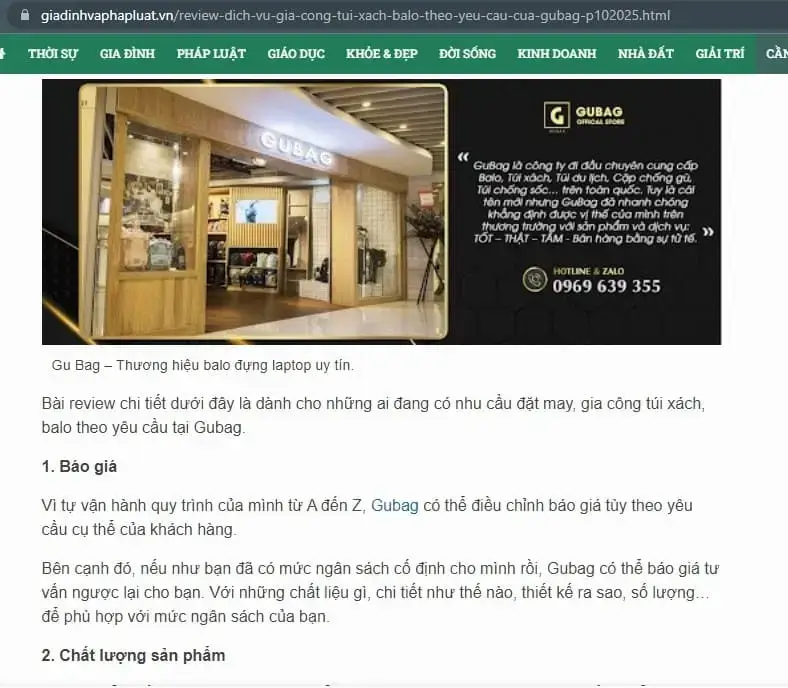 Truyền thông báo chí nói gì về Gubag? 2 Gia Dinh Va Phap Luat Vn Gu Bag