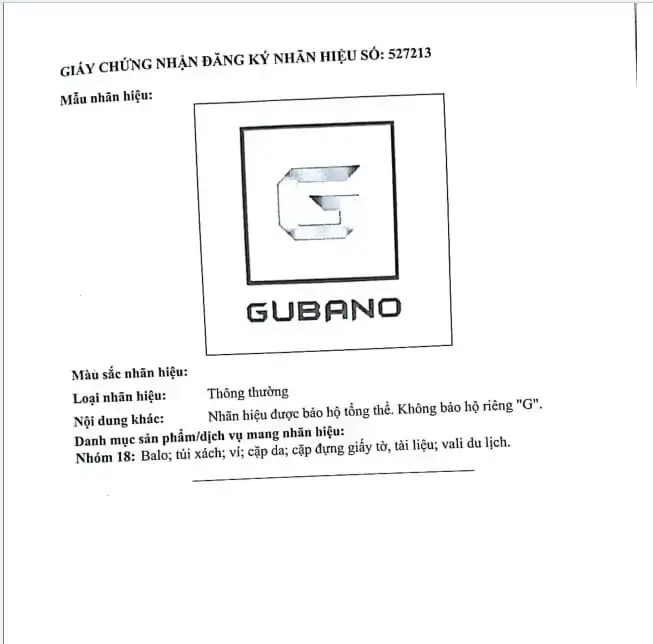 Giay Chung Nhan Nhan Hieu Gubano 2